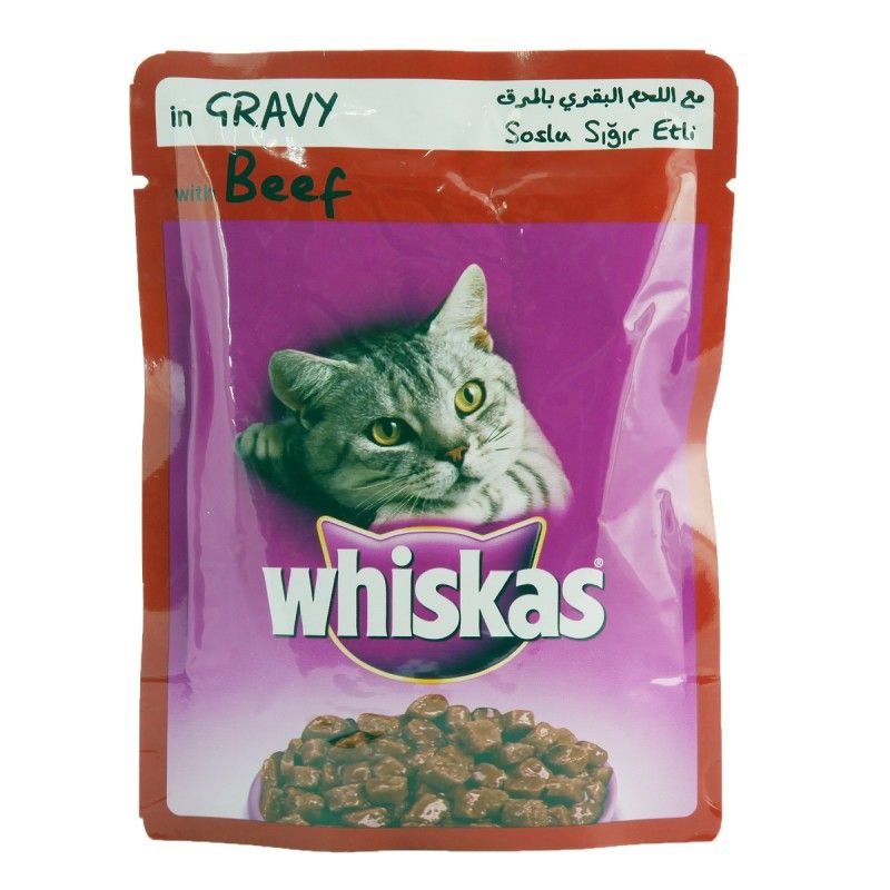Whiskas pouch with Beef in Gravy