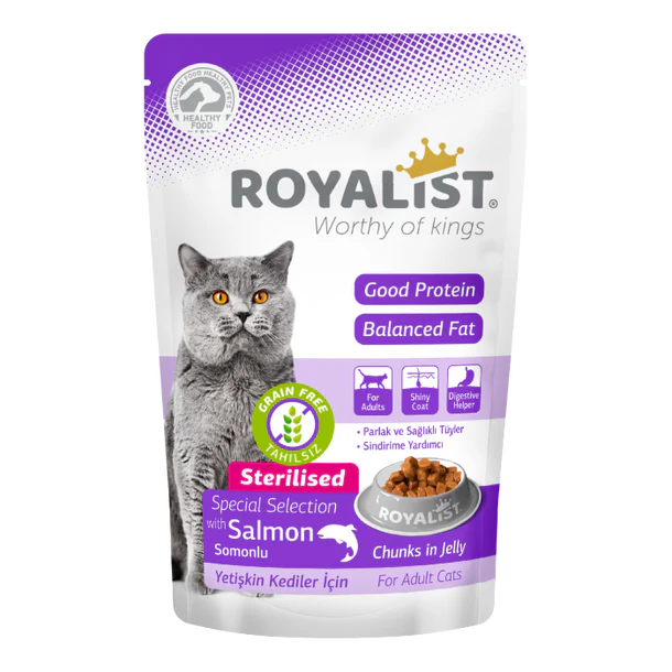 Royalist Wet Food, Chunks in Jelly With Salmon /Sterilised