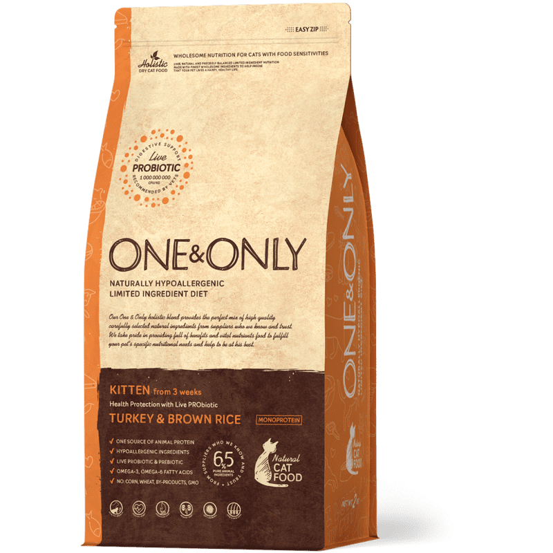 One&Only Kitten Turkey,Rice 2kg