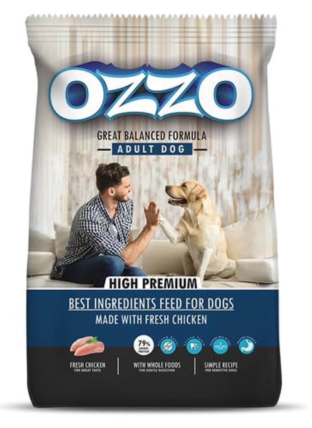 OZZO High Premium Adult Dog Dry Food With Fresh Chicken 4kg
