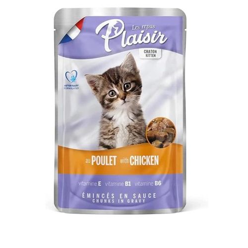 plaisir wet food for kittens with chicken 100 gm