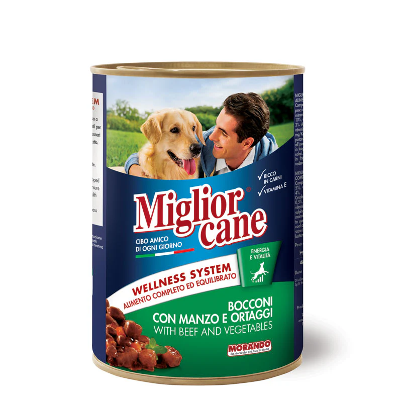 Miglior can  chunks for dog with beef&vegetables 400g