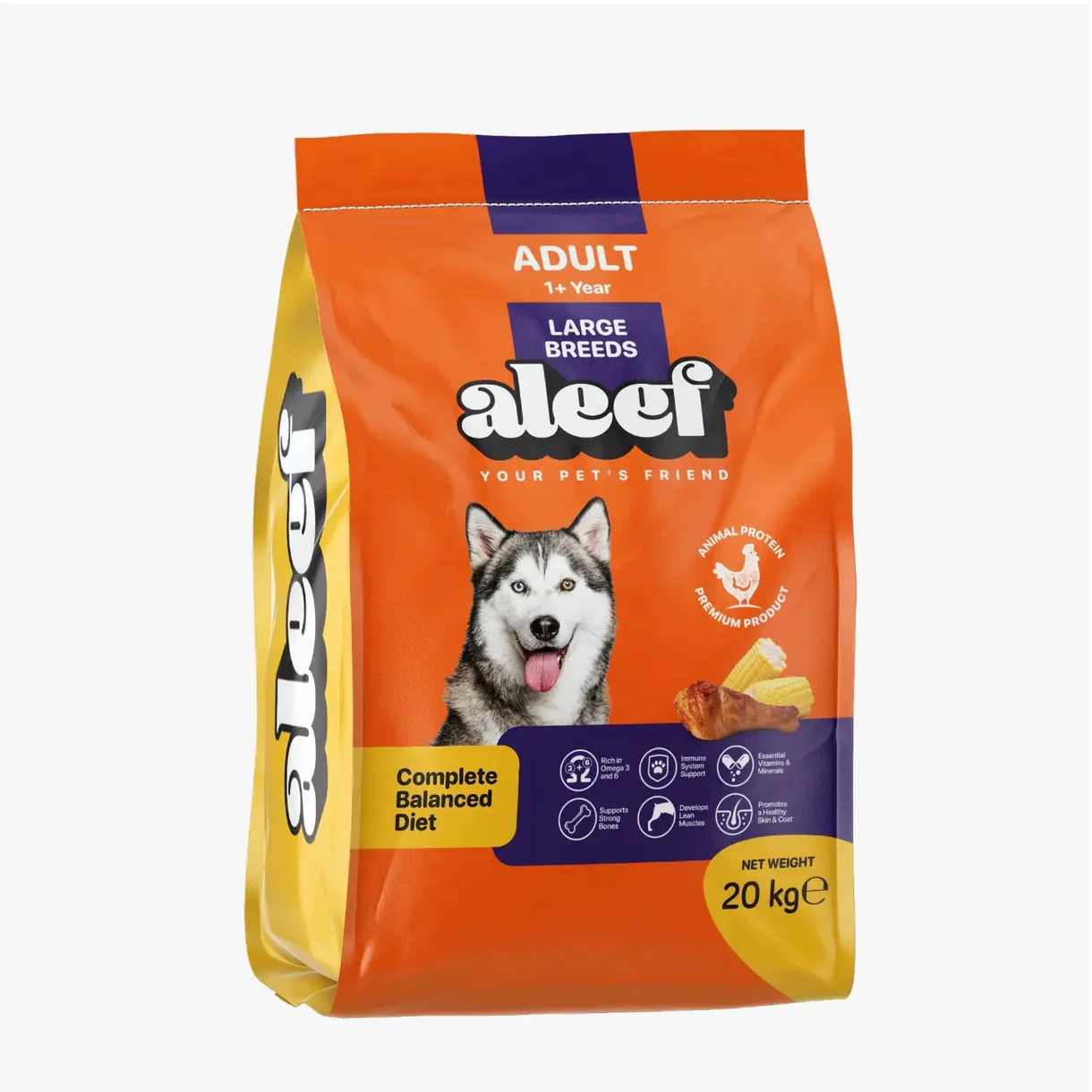 Aleef Dry Food For Adult Dogs 20 KG