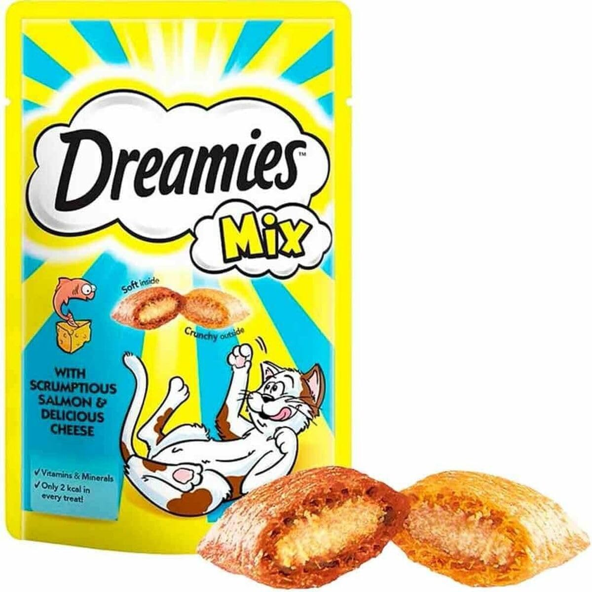 Dreamies Mix – Crunchy Cat Treats with Salmon & Cheese Flavor
