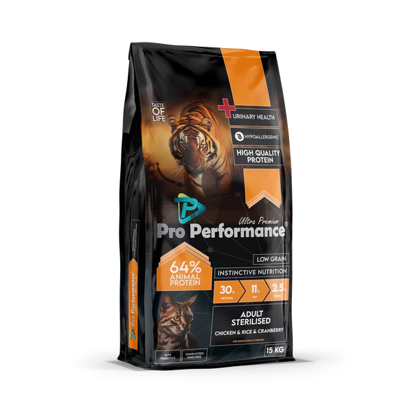 pro performance adult cat food sterilized urinary care with chicken & rice (2kg)