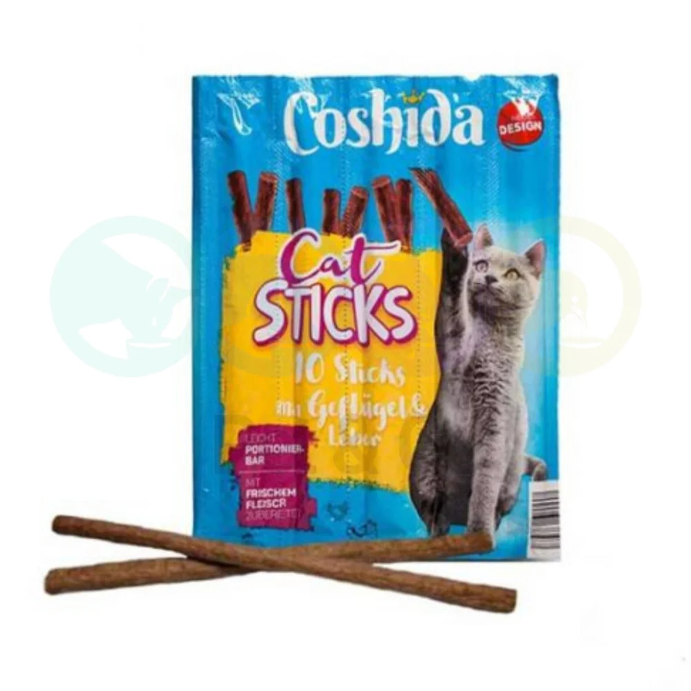 Coshida Cat Sticks – Poultry & Liver – 10 Sticks