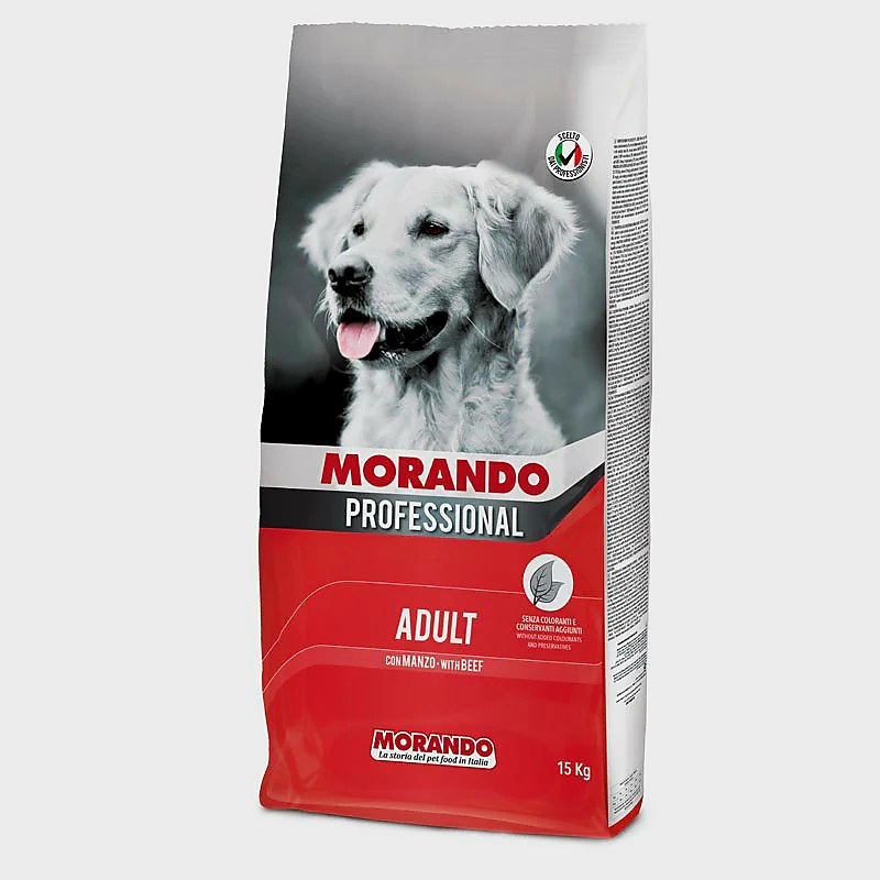 Morando Professional Dry Food with Beef for Adult Dogs – 15 KG