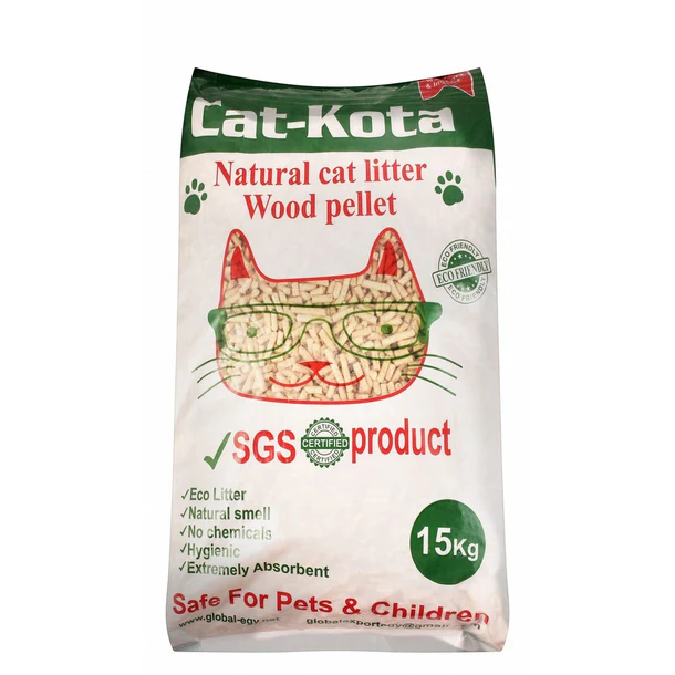 CAT – KOTA Natural wood cat Litter Pellets 15 kg