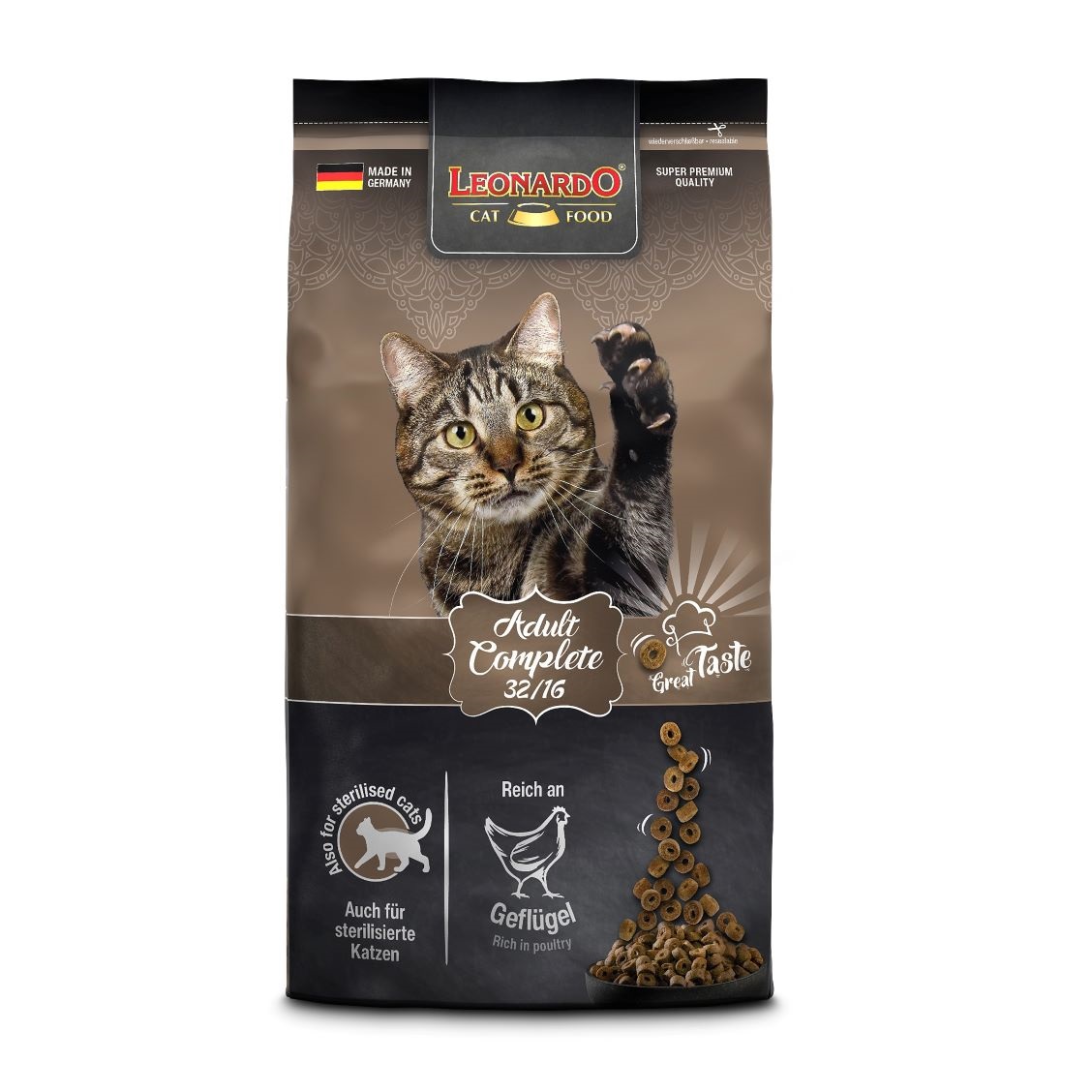 leonardo dry food with chicken flavor for adult cats 15kg