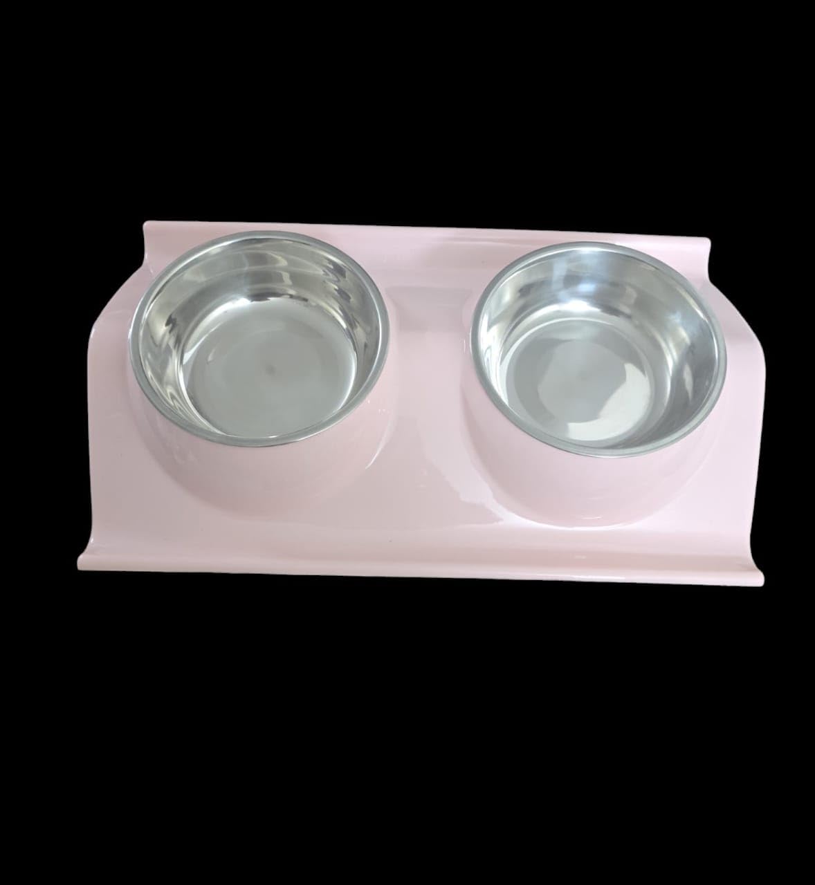 Plastic plate with 2 stainless steel eyes