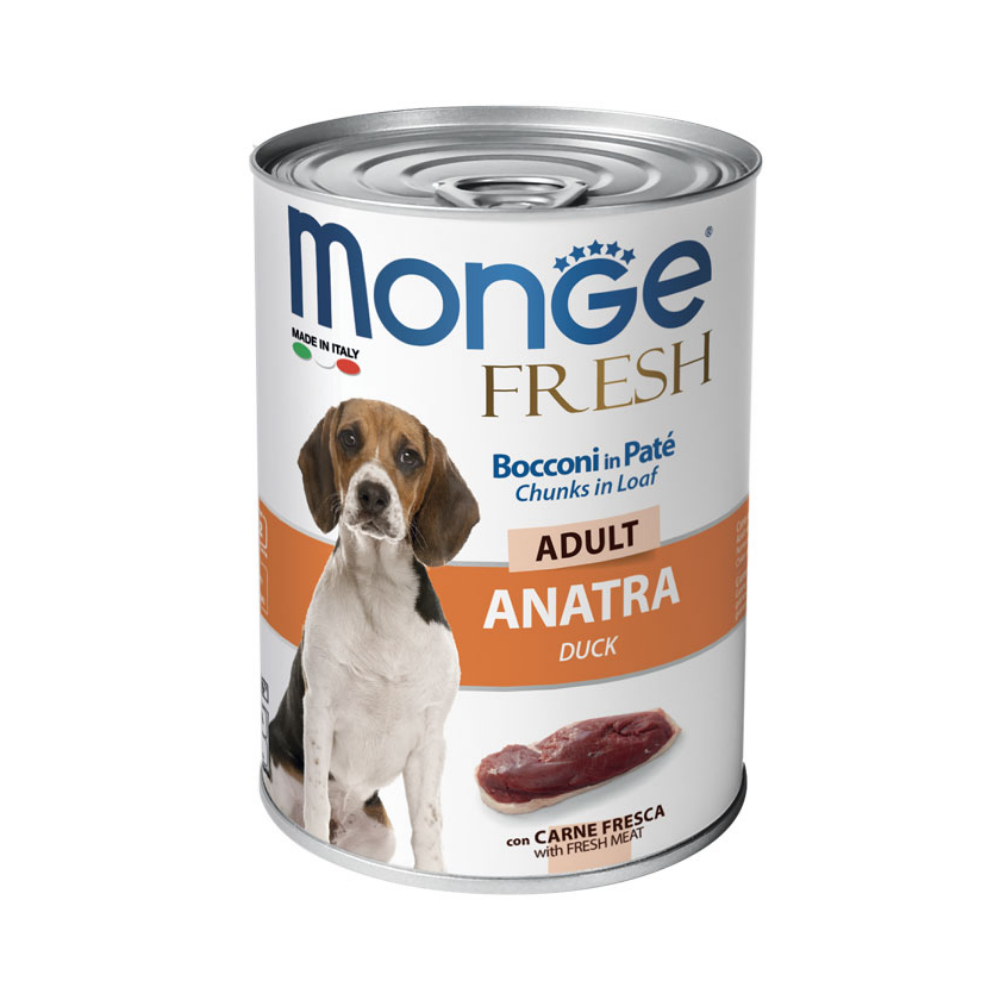 Monge can for dogs with duck