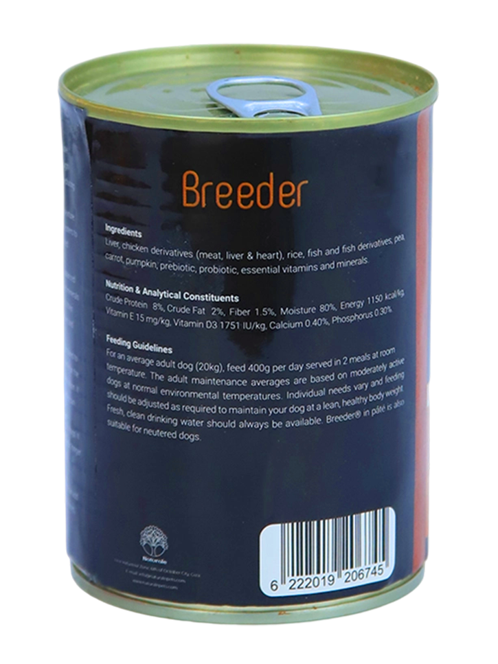 Breeder Wet Food for Dogs – Chicken Liver Flavor – 400g