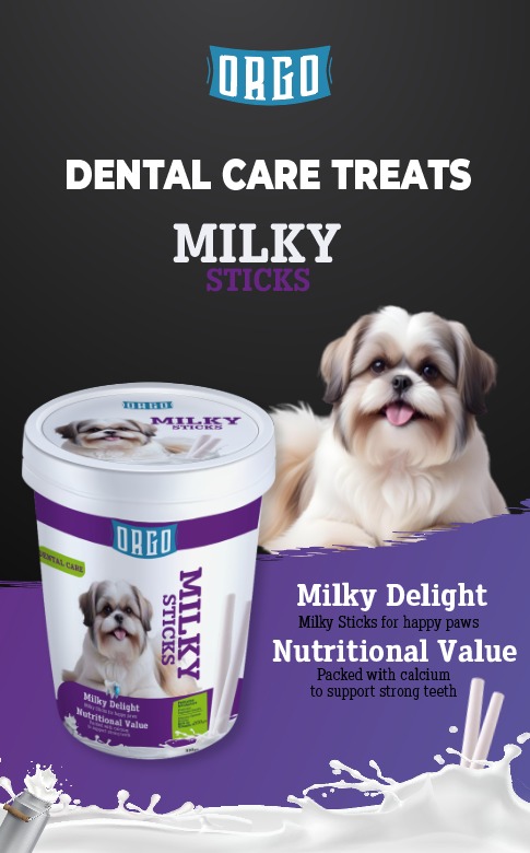 ORGO Dental Care Milky Sticks for Dogs | Strong Teeth & Fresh Breath