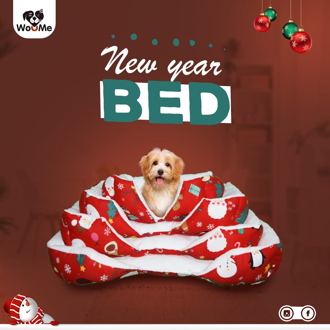 WooMe New Year Pet Bed size XL