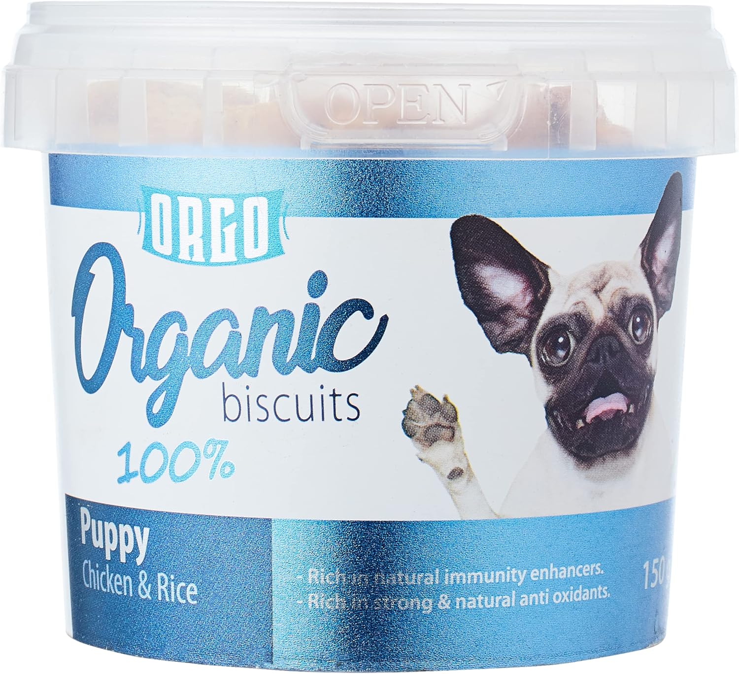 ORGO 100% Organic Biscuits for Puppies – Chicken & Rice - chicken & rice