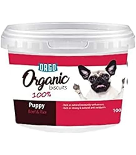 ORGO 100% Organic Biscuits for Puppies – Chicken & Rice - Beef & Rice
