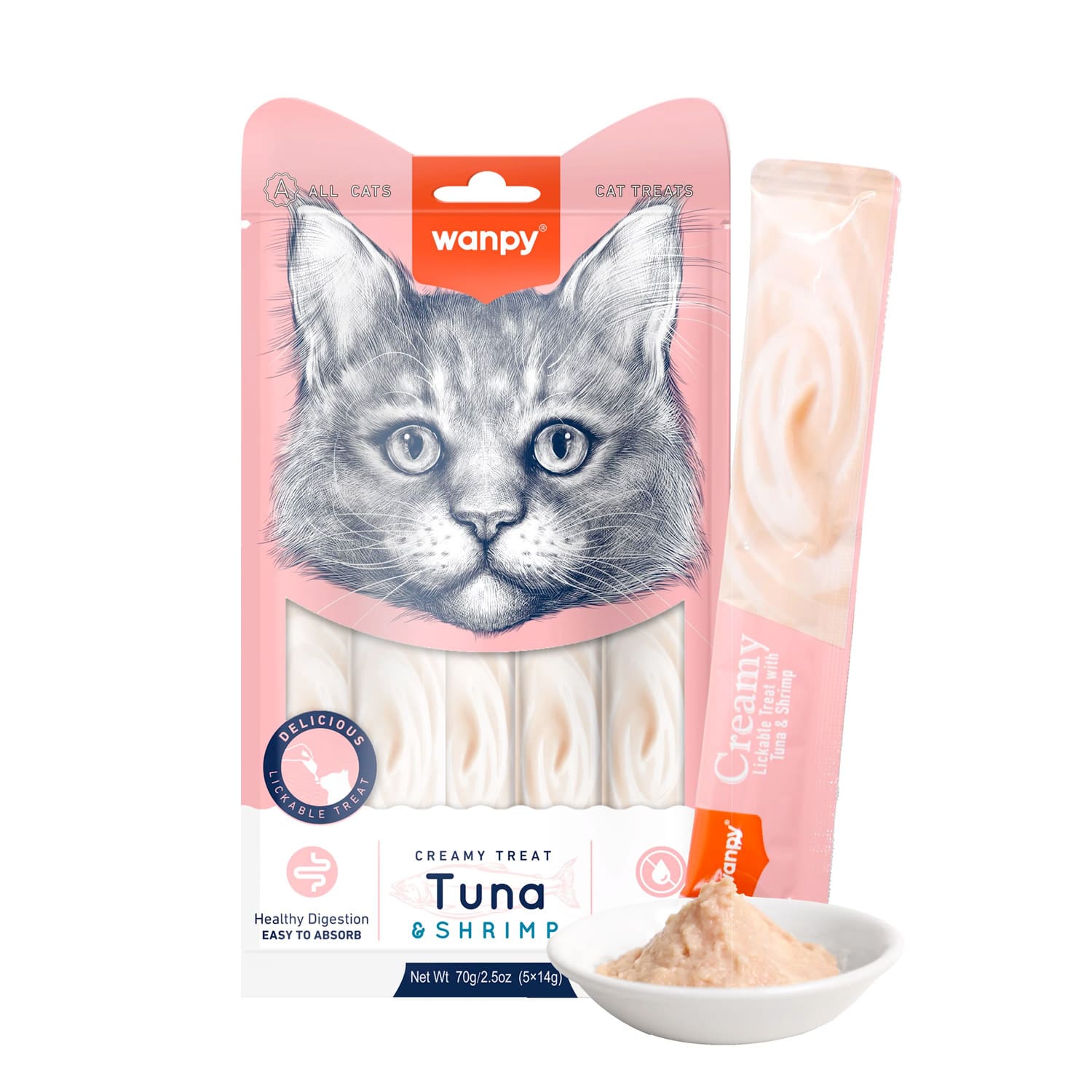 WANPY CREAMY TREAT FOR CAT - TUNA AND SHRIMP