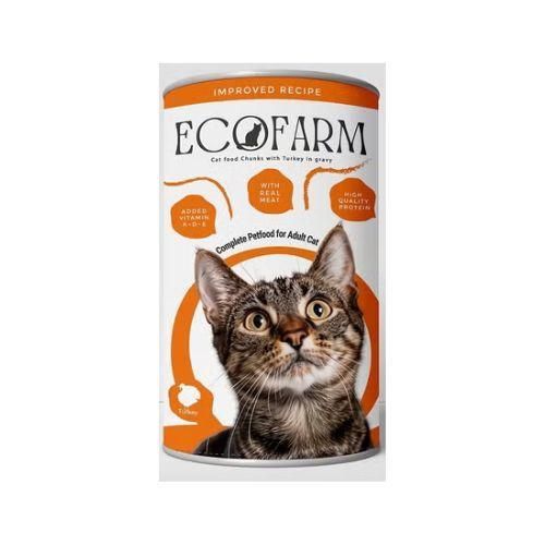 Ecofarm Wet Cat Food – Chunks  400 gm - Turkey