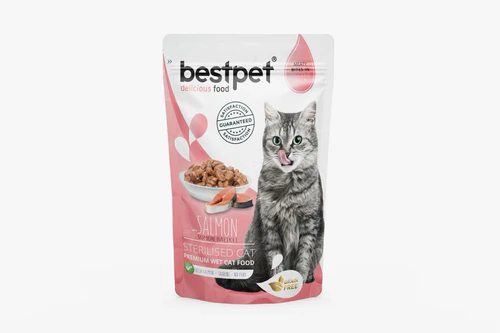 Best Pet Pouch 85g | Premium Wet Food for Cats - Salmon sterilized