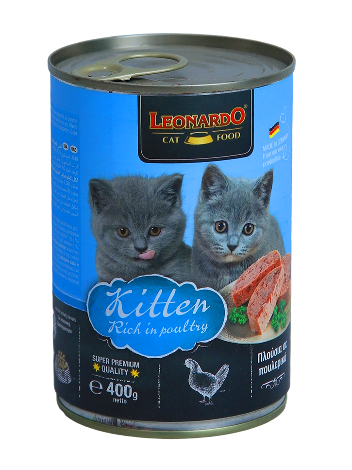 Leonardo Cat Food Cans 400 gm - kitten