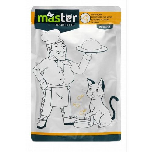 Master Wet Food for Adult Cats – Multiple Flavors (In Jelly & Sauce) - Chicken