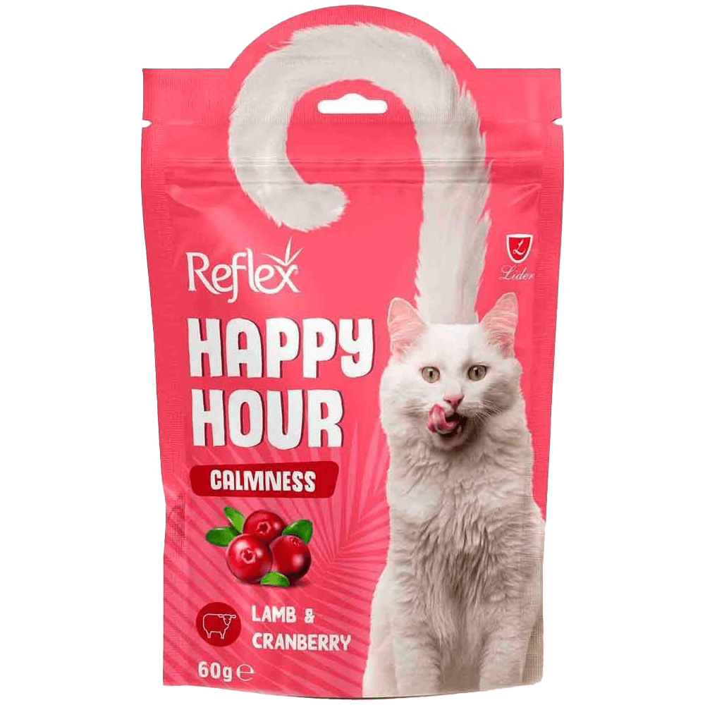 Reflex Happy Hour Cat Treats 60g - LAMB &CRABERRY