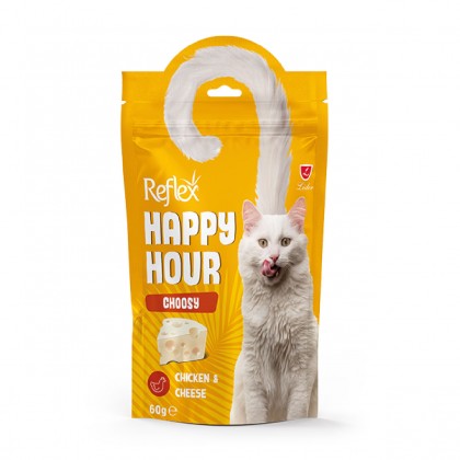 Reflex Happy Hour Cat Treats 60g - CHICKEN & CHEESE