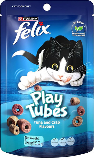 Felix Playing Tubes Cat Treats - tuna