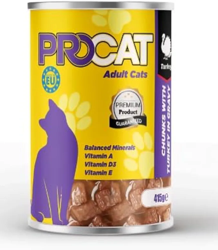 ProCat Wet Cat Food Cans 415g - Turkey