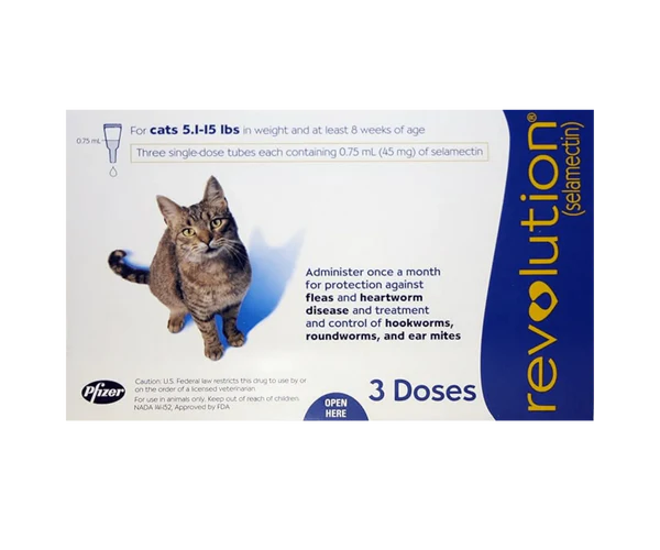 Revolution cat 6% 45mg 5 :15 Ib