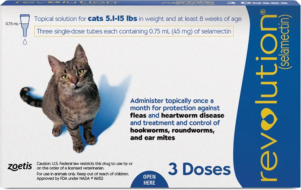 Revolution cat 6% 45mg 5 :15 Ib