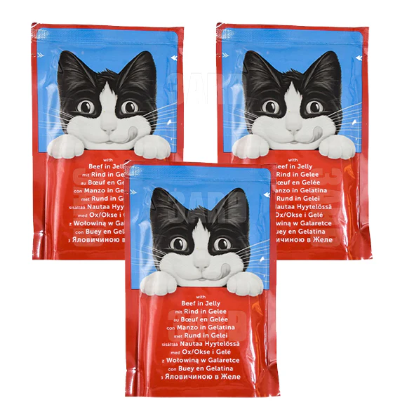 Felix pouch wet food for cats with beef 100 gm