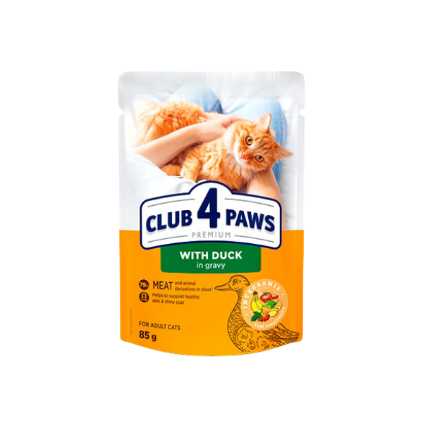 Club 4 Paws Premium Wet Cat Food Pouches 100gm - Duck