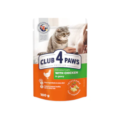 Club 4 Paws Premium Wet Cat Food Pouches 100gm - Duck