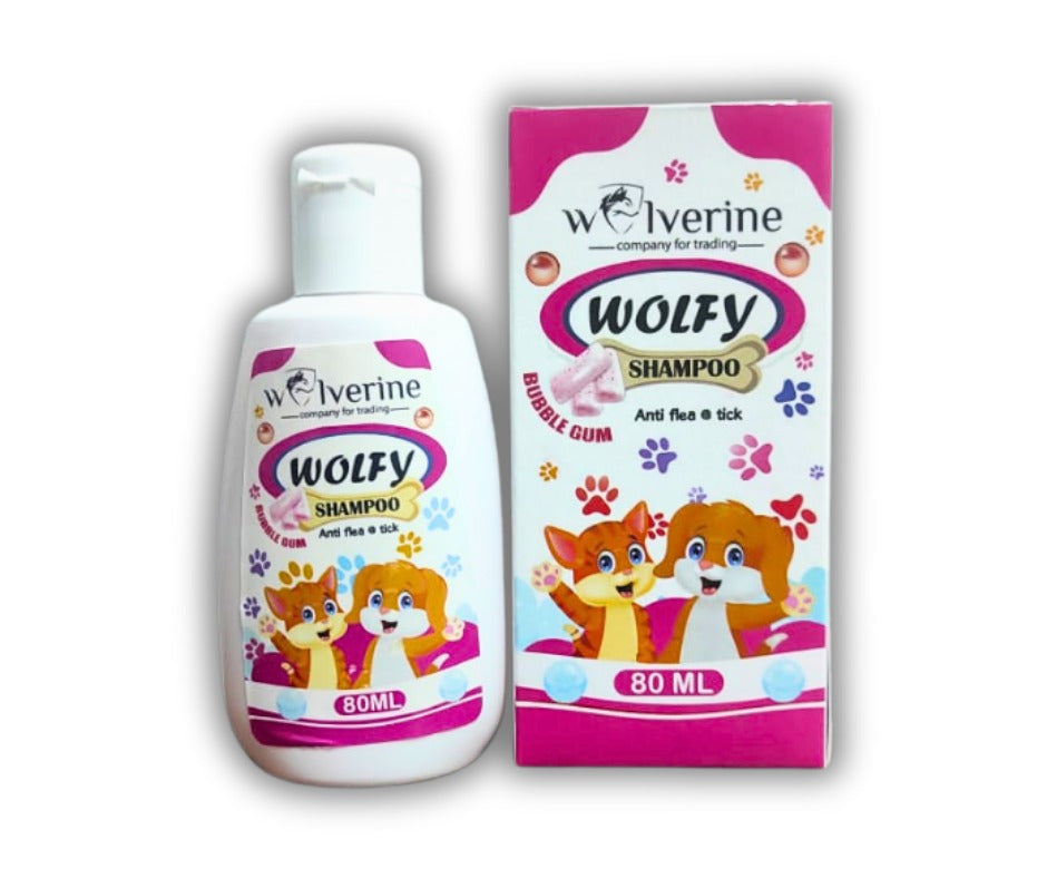 Wolfy Anti Flea & Tick Shampoo for Dogs & Cats – 80ml
