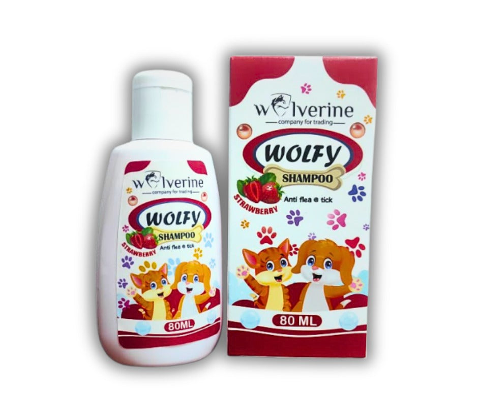 Wolfy Anti Flea & Tick Shampoo for Dogs & Cats – 80ml
