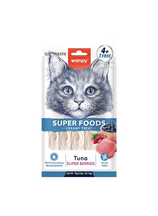 WANPY CREAMY TREAT FOR CAT 1 PCS - Tuna (SUPER BERRIES)