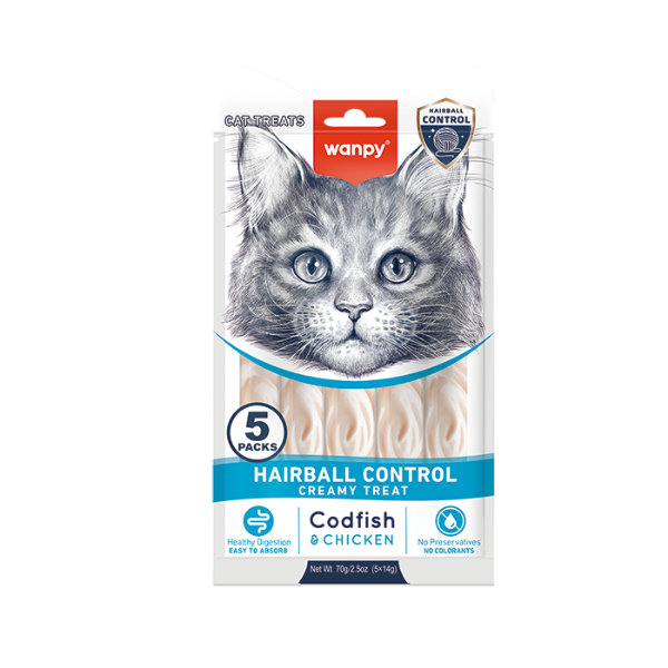 WANPY CREAMY TREAT FOR CAT 1 PCS - HAIRBALL CONTROL