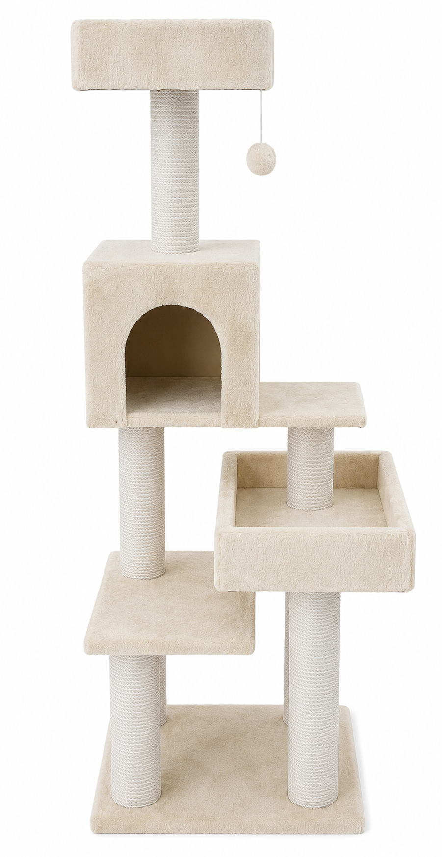 Multi-Level Cat Tree & Scratching Post with House and Toys