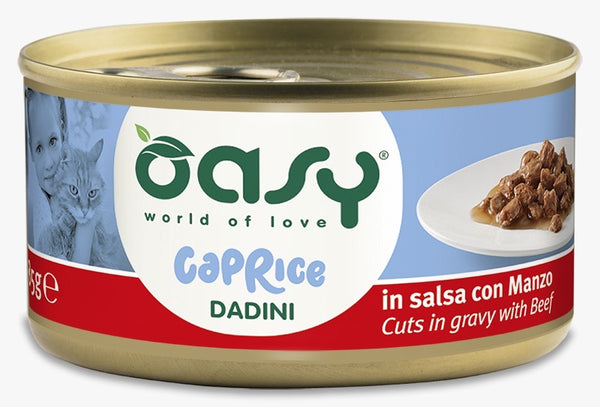 Oasy Caprice Wet Cat Food – Assorted Flavors - Beef in gravy