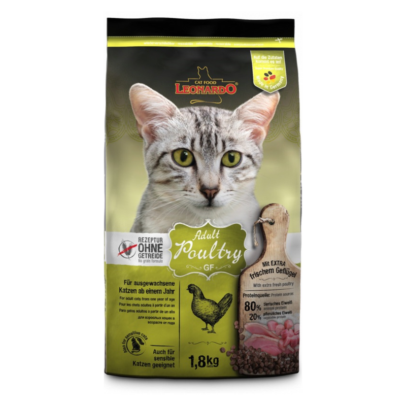 LEONARDO Adult Poultry GF Cat Dry Food – 1.8 kg