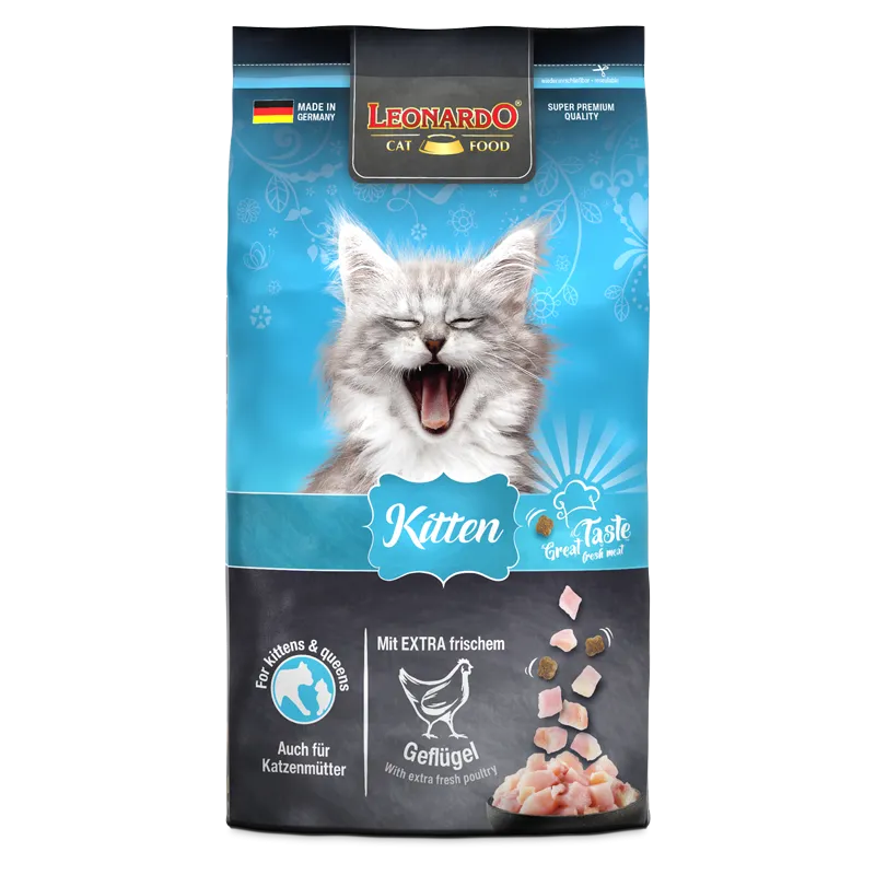 LEONARDO Kitten Dry Cat Food with Extra Fresh Poultry 1.8 kg