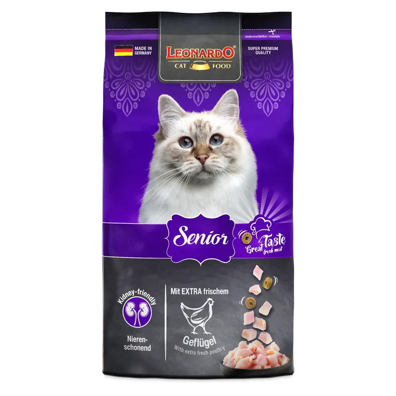 LEONARDO Senior Cat Dry Food with Extra Fresh Poultry 1.8 kg