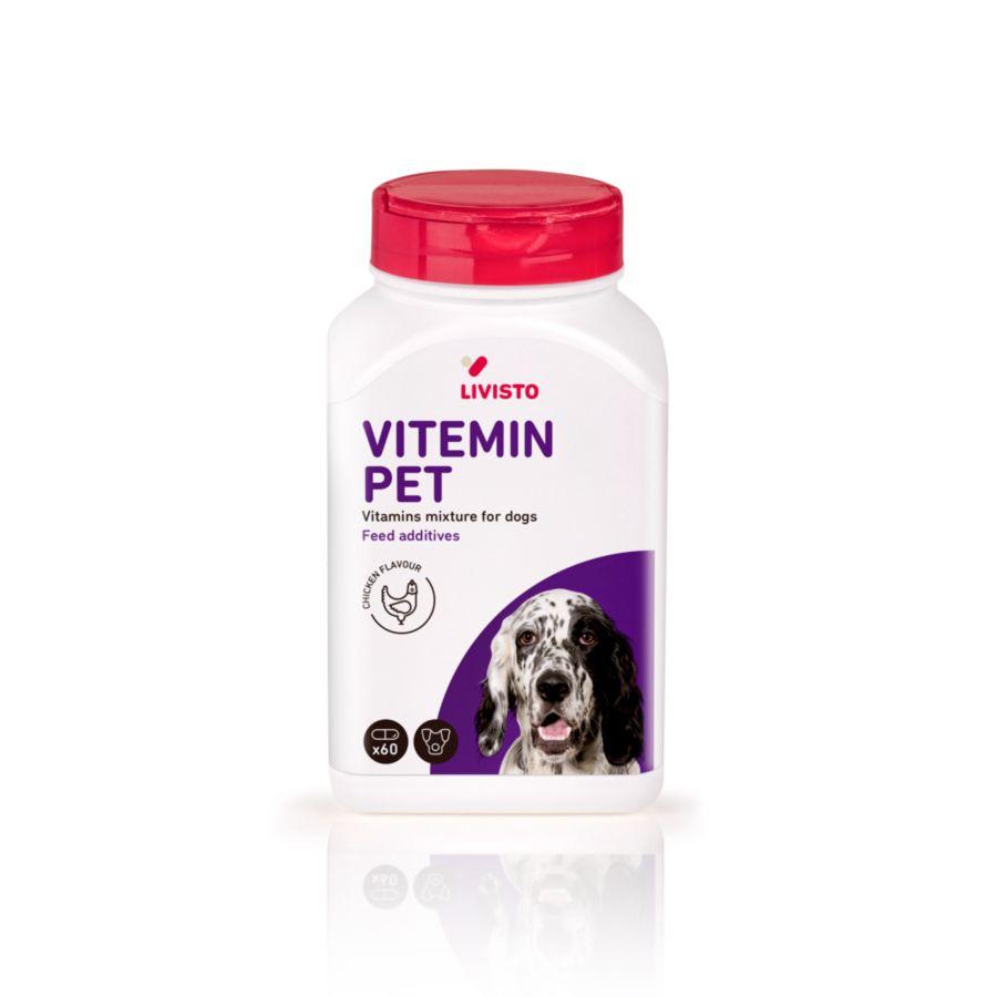 LIVISTO Vitamin Pet Vitamin & Mineral Supplement for Dogs – 60 Tablets