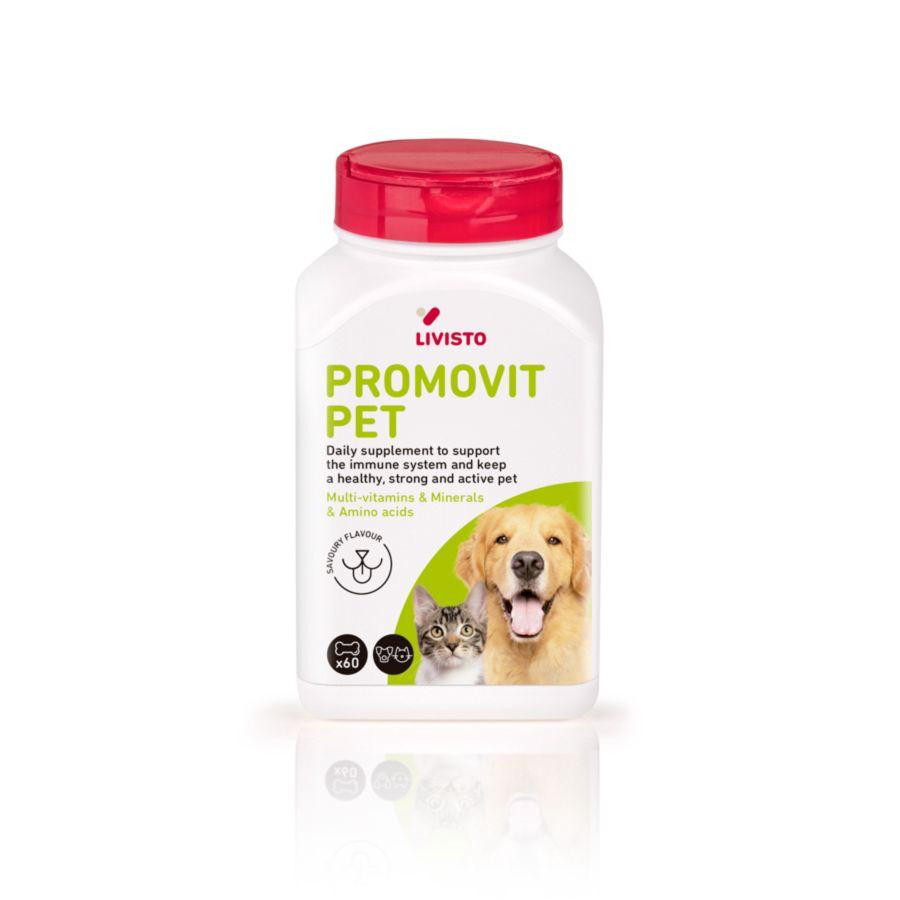 LIVISTO Promovit Pet Multivitamins, Minerals & Amino Acids – 60 Tablets