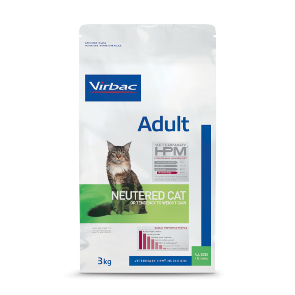 Virbac Dry food for adult neutered cat 3kg