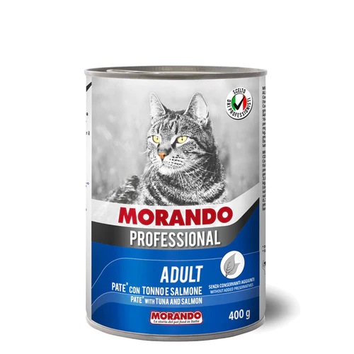 Morando can for cats with tuna&salmon pate