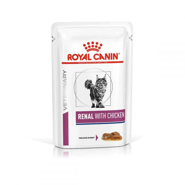 Royal Canin Wet Cat Food _Veterinary Diet Feline Renal with Chicken (85gm / Pouch)